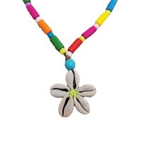 Ethnic Style Bohemian Geometric Flower Wooden Beads Turquoise Shell Beaded Unisex Bracelets 1 Piece main image 5