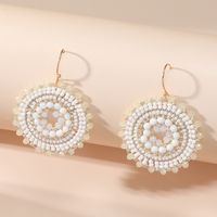 Ethnic Style Bohemian Geometric Seed Bead Beaded Handmade Women's Drop Earrings 1 Pair sku image 1