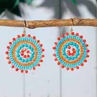 Ethnic Style Bohemian Geometric Seed Bead Beaded Handmade Women's Drop Earrings 1 Pair sku image 5