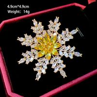 Elegant Flower Butterfly Snowflake Copper Plating Women's Brooches sku image 3