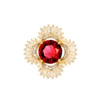 Elegant Oval Flower Copper Plating Women's Brooches main image 2