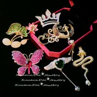 Elegant Heart Shape Flower Butterfly Copper Plating Women's Brooches main image 6