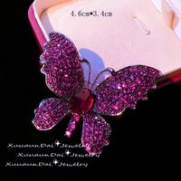 Elegant Herzform Blume Schmetterling Kupfer Überzug Frau Broschen sku image 5