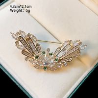 IG Style Shiny Leaf Flower Butterfly Copper Plating Inlay Pearl Zircon Unisex Brooches main image 2