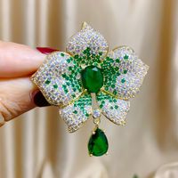 Elegant Flower Copper Plating Women's Brooches main image 1