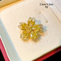 Shiny Flower Bow Knot Copper Plating Inlay Zircon Unisex Brooches sku image 2