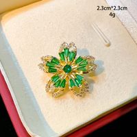 Shiny Flower Bow Knot Copper Plating Inlay Zircon Unisex Brooches sku image 3
