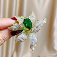 Classical Flower Copper Plating Women's Brooches sku image 2