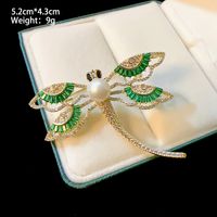 IG Style Shiny Flower Dragonfly Butterfly Copper Plating Inlay Pearl Zircon Unisex Brooches main image 3