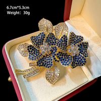 IG Style Simple Style Shiny Flower Butterfly Copper Plating Inlay Artificial Gemstones Zircon Unisex Brooches main image 3