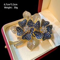 IG Style Simple Style Shiny Flower Butterfly Copper Plating Inlay Artificial Gemstones Zircon Unisex Brooches sku image 6