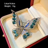 IG Style Simple Style Shiny Flower Butterfly Copper Plating Inlay Artificial Gemstones Zircon Unisex Brooches sku image 3