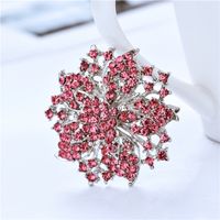 Style IG Brillant Fleur Alliage Placage Incruster Strass Unisexe Broches main image 6