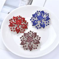 Style IG Brillant Fleur Alliage Placage Incruster Strass Unisexe Broches main image 5