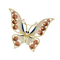 IG Style Simple Style Shiny Flower Butterfly Copper Plating Inlay Artificial Gemstones Zircon Unisex Brooches main image 5