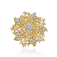 Style IG Brillant Fleur Alliage Placage Incruster Strass Unisexe Broches main image 4