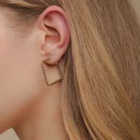 1 Pair Casual Modern Style Rhombus Copper Earrings main image 6