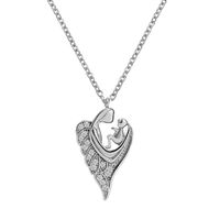 Cobre Chapados en oro de 18k Elegante Estilo Simple Forma De Corazón Ahuecar Embutido Diamantes De Imitación Collar Colgante sku image 4