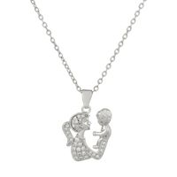 Cobre Chapados en oro de 18k Elegante Estilo Simple Forma De Corazón Ahuecar Embutido Diamantes De Imitación Collar Colgante sku image 9