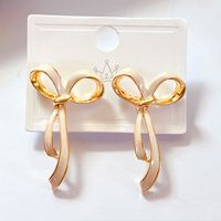 1 Pair Elegant Bow Knot Plating Alloy Ear Studs sku image 3