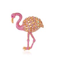 Style IG Style De Bande Dessinée Flamant Alliage Placage Incruster Strass Femmes Broches sku image 1