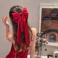 Women's Casual Sweet Solid Color Bow Knot Cloth Hair Clip sku image 2