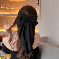 Women's Casual Sweet Solid Color Bow Knot Cloth Hair Clip sku image 1