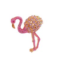 IG Style Cartoon Style Flamingo Alloy Plating Inlay Rhinestones Women's Brooches main image 3