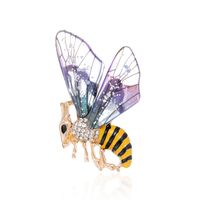 IG Style Bee Alloy Enamel Plating Inlay Rhinestones Unisex Brooches main image 5