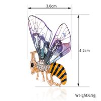 IG Style Bee Alloy Enamel Plating Inlay Rhinestones Unisex Brooches main image 2