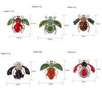 Mignon Insecte Alliage Émail Placage Incruster Strass Unisexe Broches main image 2