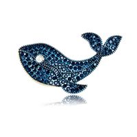 Cartoon Style Whale Alloy Enamel Plating Inlay Rhinestones Unisex Brooches main image 5
