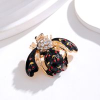 Cute Insect Alloy Enamel Plating Inlay Rhinestones Unisex Brooches main image 3