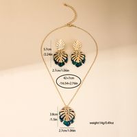 Casual Nordic Style Leaves Alloy Women's Earrings Necklace Jewelry Set main image 2