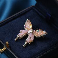 Elegant Butterfly Baroque Pearls Copper Women's Brooches main image 5