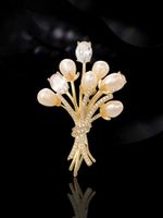 Elegant Flower Copper Women's Brooches sku image 3