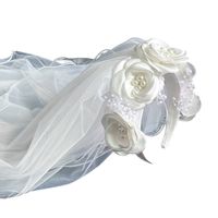 Elegant Flower Imitation Pearl Cloth Gauze Handmade Birdcage Veils 1 Piece main image 2