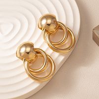 1 Pair Simple Style Geometric Solid Color Ferroalloy Drop Earrings main image 1
