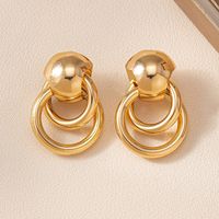 1 Pair Simple Style Geometric Solid Color Ferroalloy Drop Earrings main image 5
