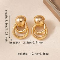 1 Pair Simple Style Geometric Solid Color Ferroalloy Drop Earrings main image 2