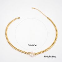Casual Retro Simple Style Flower 304 Stainless Steel Imitation Pearl Titanium Steel Beaded Gold Plated Women's Necklace main image 2