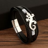 Simple Style Lizard Stainless Steel Men's Bangle main image 3