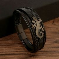 Simple Style Lizard Stainless Steel Men's Bangle main image 5