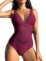 Women's Basic Lady Solid Color 1 Piece One Piece Swimwear sku image 10