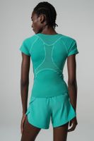 Femmes Décontractée Des Sports Couleur Unie Polyester Col Rond Active Tops T-Shirt main image 5