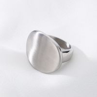 Stainless Steel Casual Simple Style Oval Rings main image 8