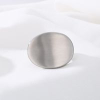 Rostfreier Stahl Lässig Einfacher Stil Oval Ringe main image 5