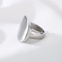 Stainless Steel Casual Simple Style Oval Rings main image 7