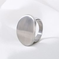 Stainless Steel Casual Simple Style Oval Rings main image 6