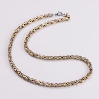 Hip-Hop Rock Geometric Stainless Steel 18K Gold Plated Women's Necklace sku image 3